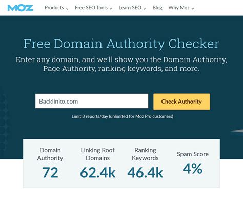 moz da check|FREE Website Authority Checker (Any Domain) by Backlinko.